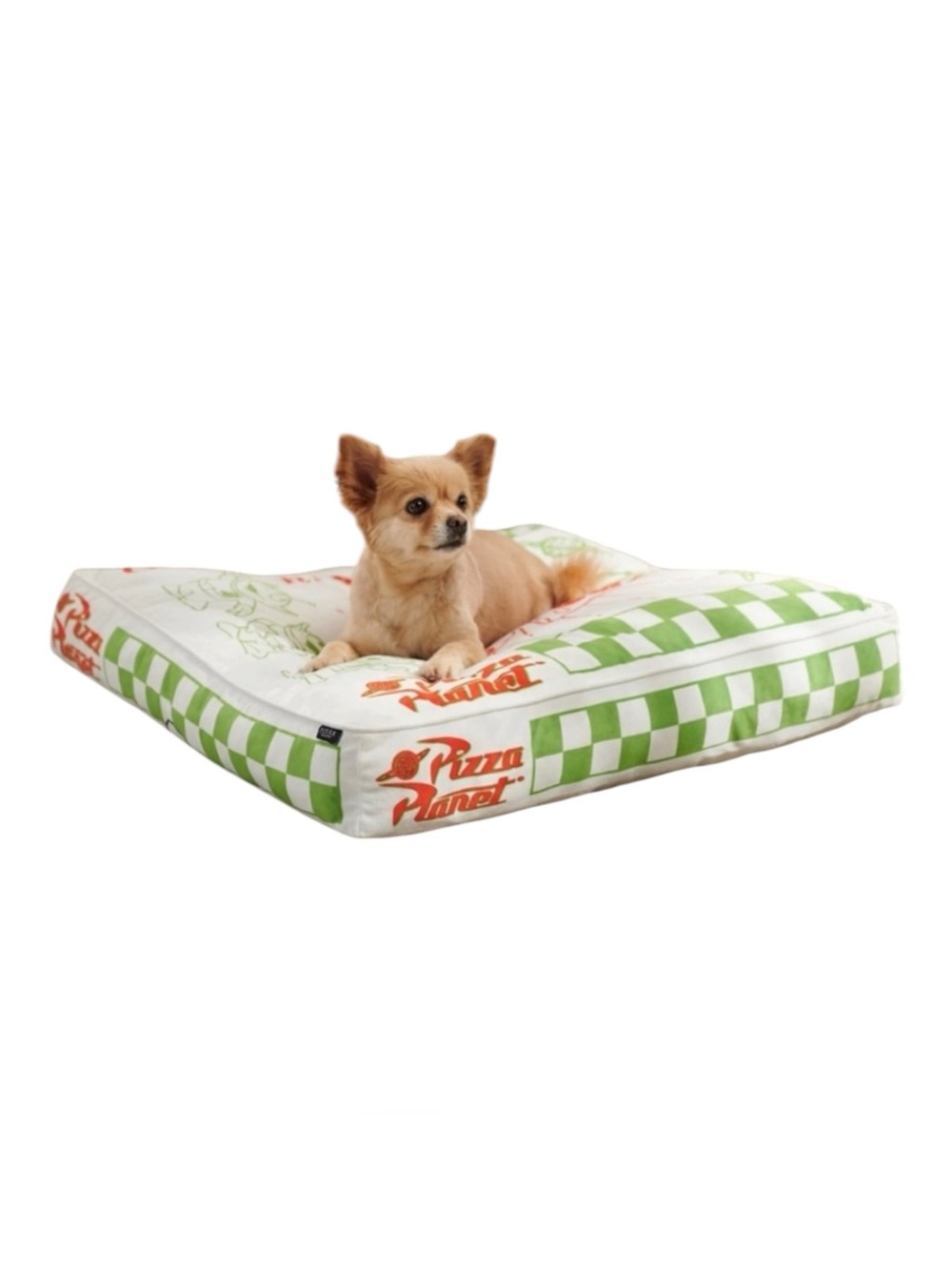 Oooooh! Pizza pet bed - Red & Green Print